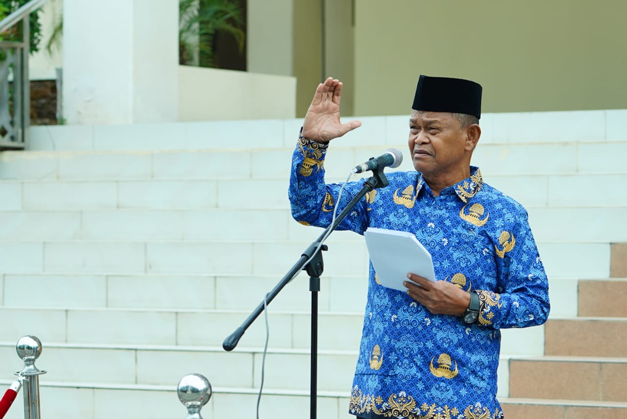 Pengujung Masa Jabatan, Rusdy Mastura Pimpin Apel Gabungan OPD Pemprov Sulteng