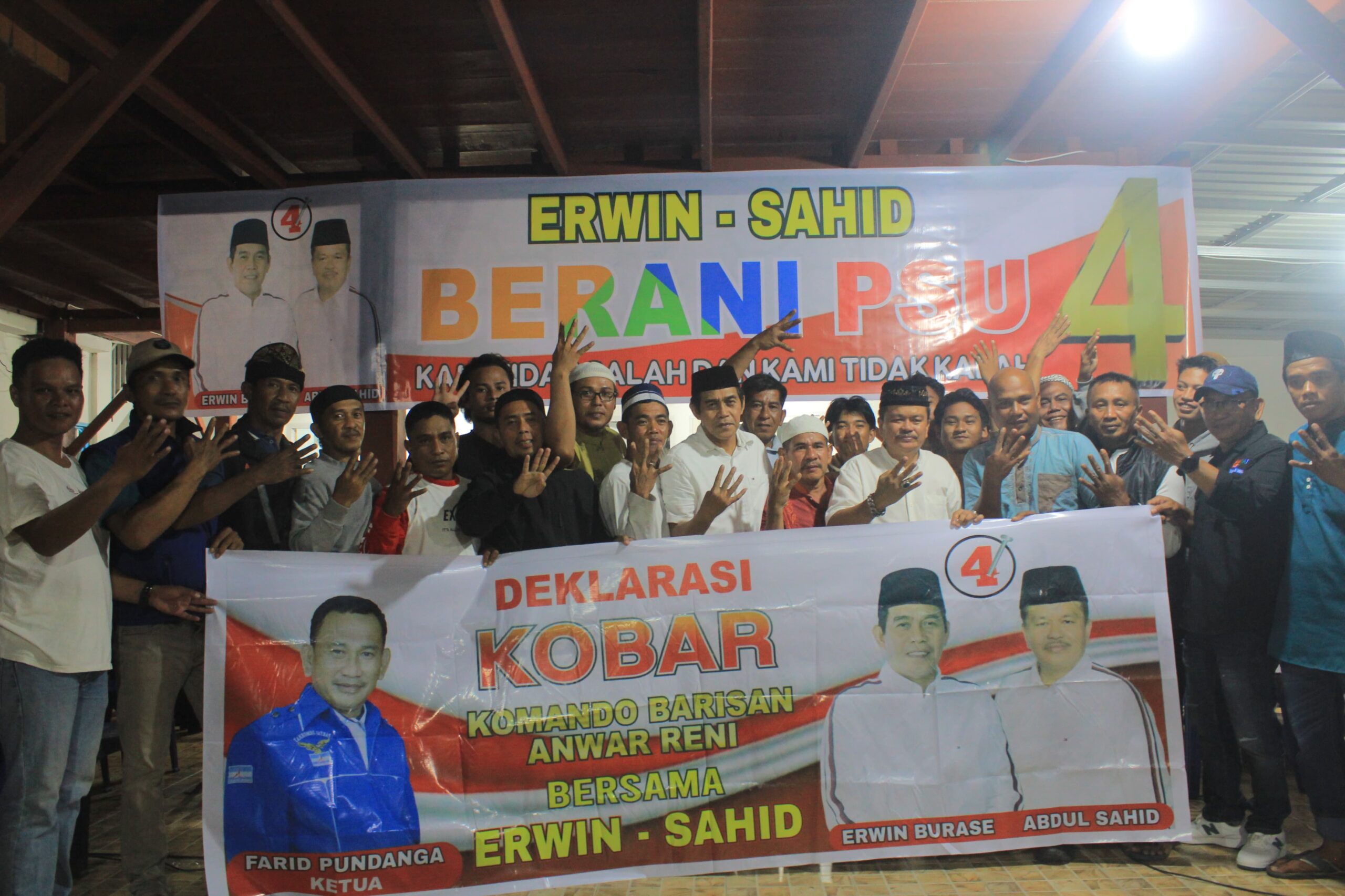 Relawan BERANI Dukung Erwin-Sahid Kembali Dideklarasikan di Mepanga