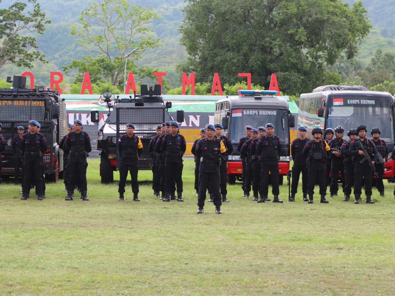 Dua SSK Brimob Polda Sulteng Dikerahkan Amankan PSU Pilkada Parimo