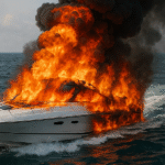 Speed Boat Milik Personel Polres Touna Terbakar di Perairan Labuan