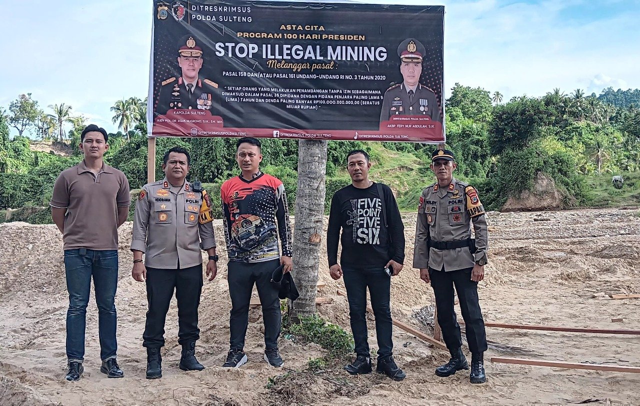 Polisi Tertibkan PETI Kayuboko dan Amankan 14 WNA Asal China di Parimo