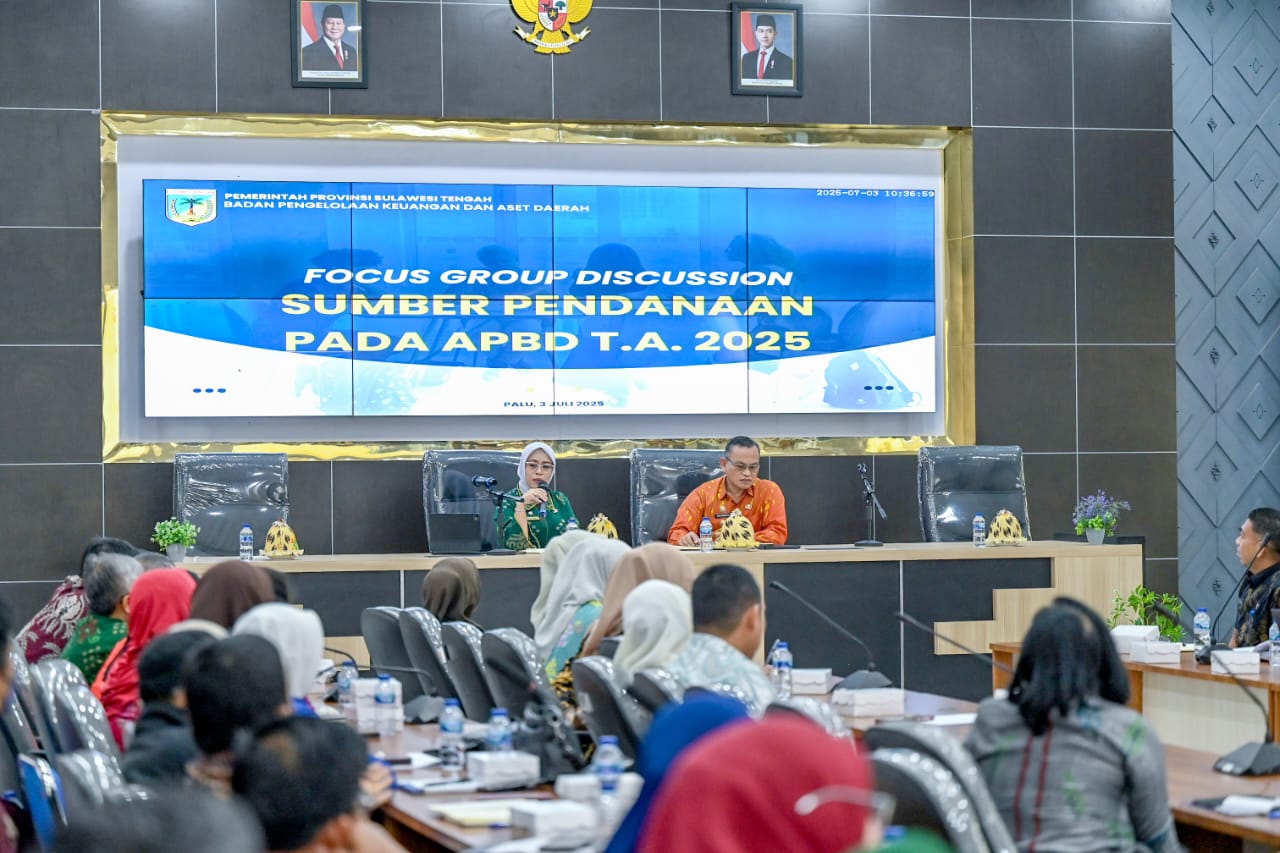 Pemprov Sulteng Gelar FGD Bahas Strategi Pengendalian Belanja Daerah