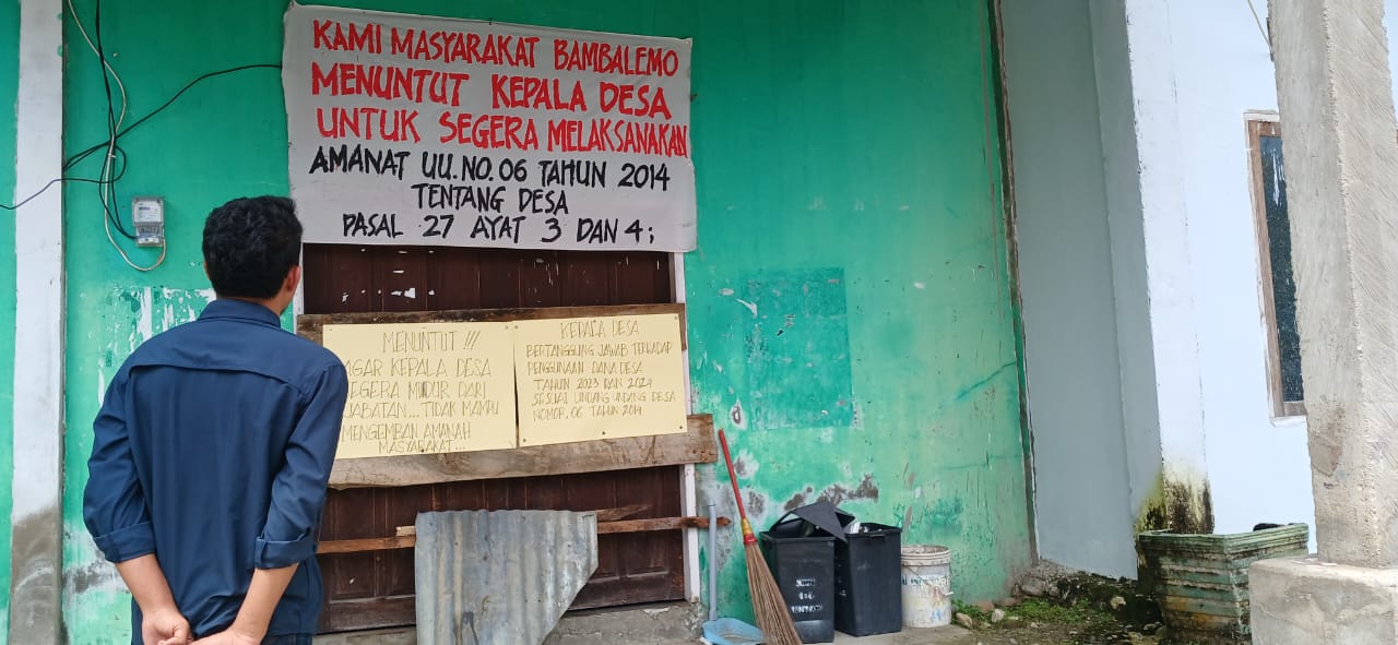 Krisis Kepercayaan Warga, Kades Bambalemo Diminta Mundur