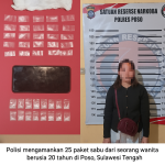 Polres Poso Ingatkan Generasi Muda Usai Tangkap Wanita 20 Tahun Bawa 25 Paket Sabu