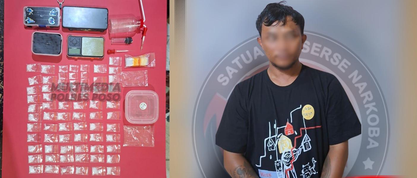 Residivis Kasus Narkoba di Poso Kembali Dibekuk dengan 71 Paket Sabu