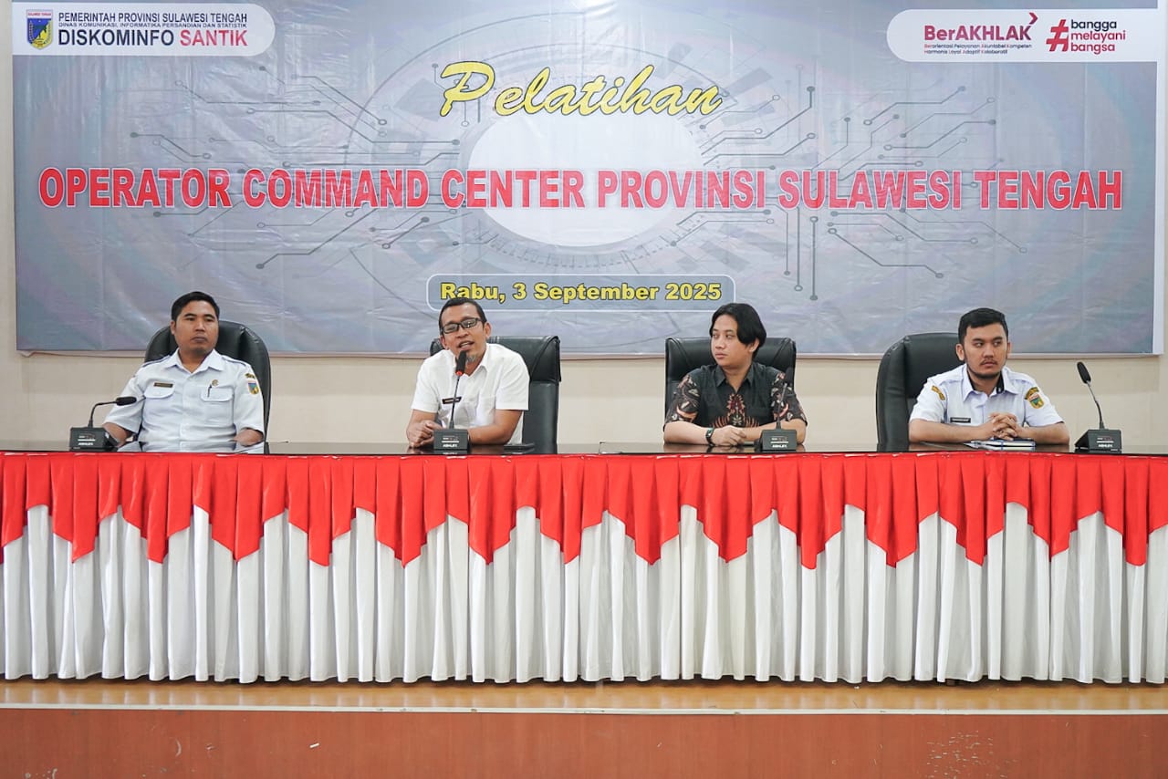 Penguatan SDM Jadi Fokus, DKIPS Sulteng Gelar Pelatihan Operator Command Center