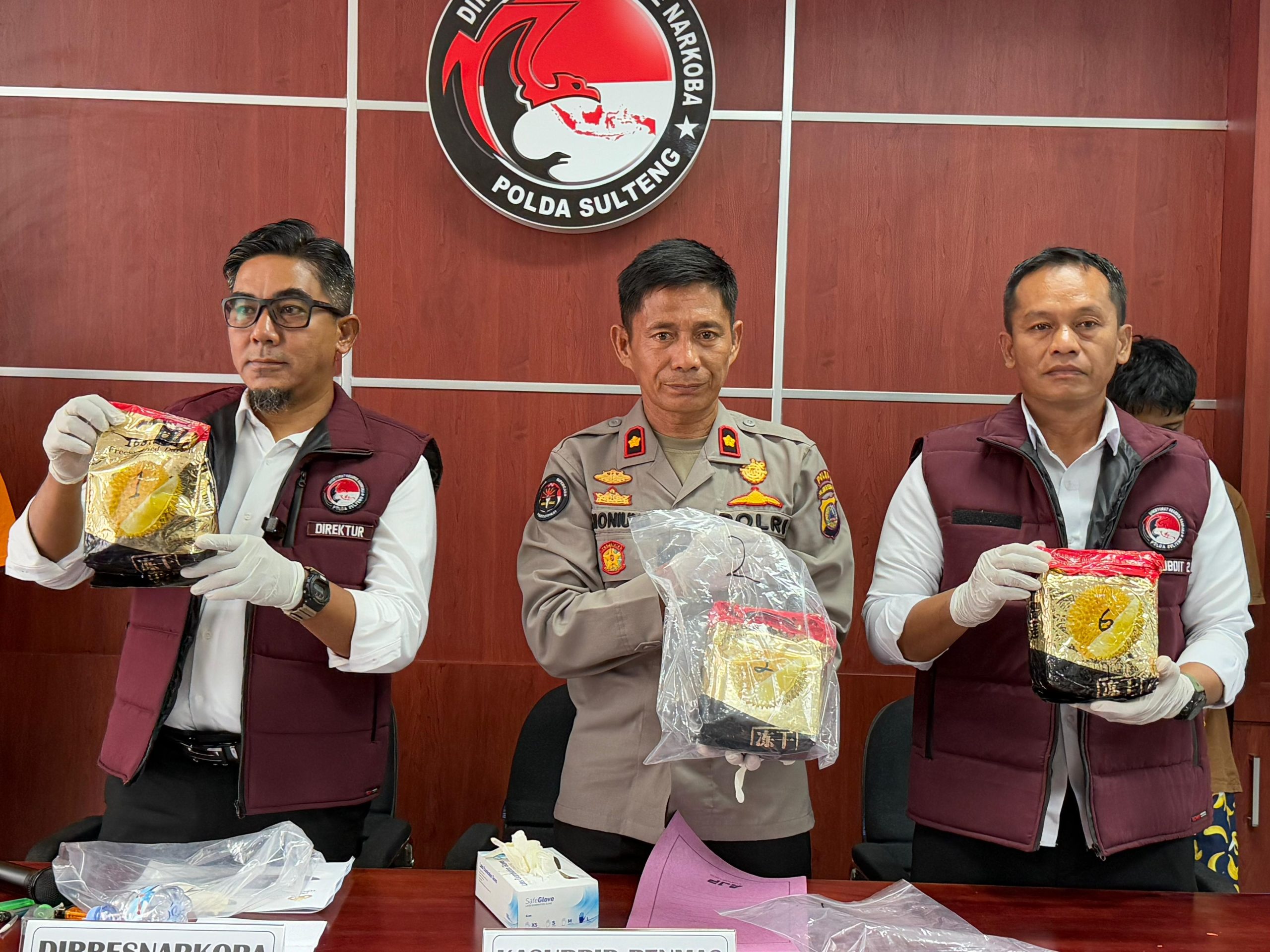 Modus Plastik Durian, Polda Sulteng Bongkar Gudang Sabu di Palu