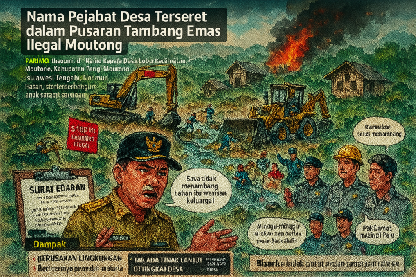 Nama Pejabat Desa Terseret dalam Pusaran Tambang Emas Ilegal Moutong