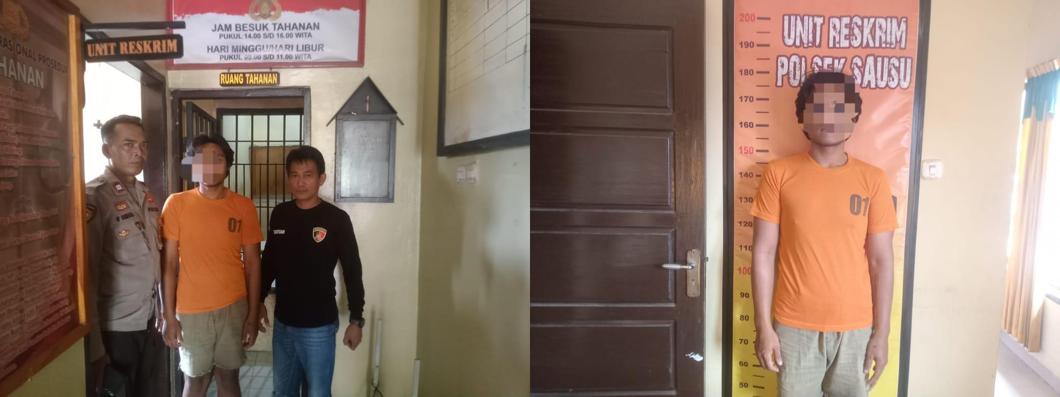 Tahan Pelaku Pencurian, Polsek Sausu Tegaskan Komitmen Berantas Kriminalitas
