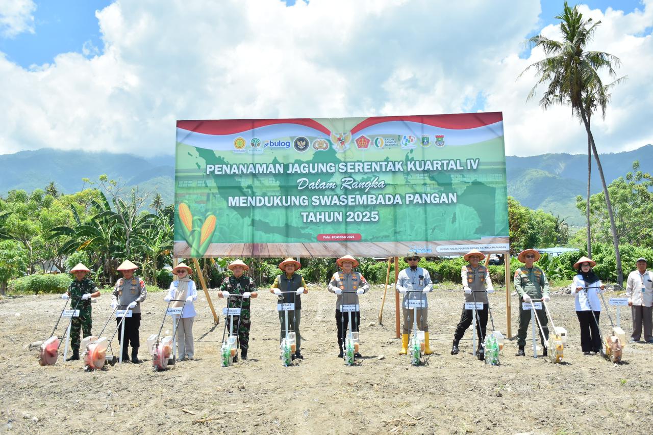 Polri dan Petani Bersinergi Perkuat Ketahanan Pangan di Sulteng