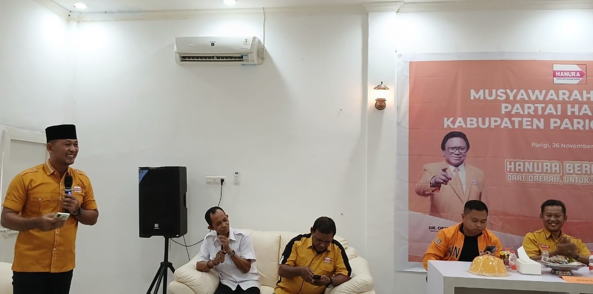Nahkodai DPC Hanura Parimo, Fery Budiutomo Ajak Pengurus Baru Gotong Royong Menangkan Partai