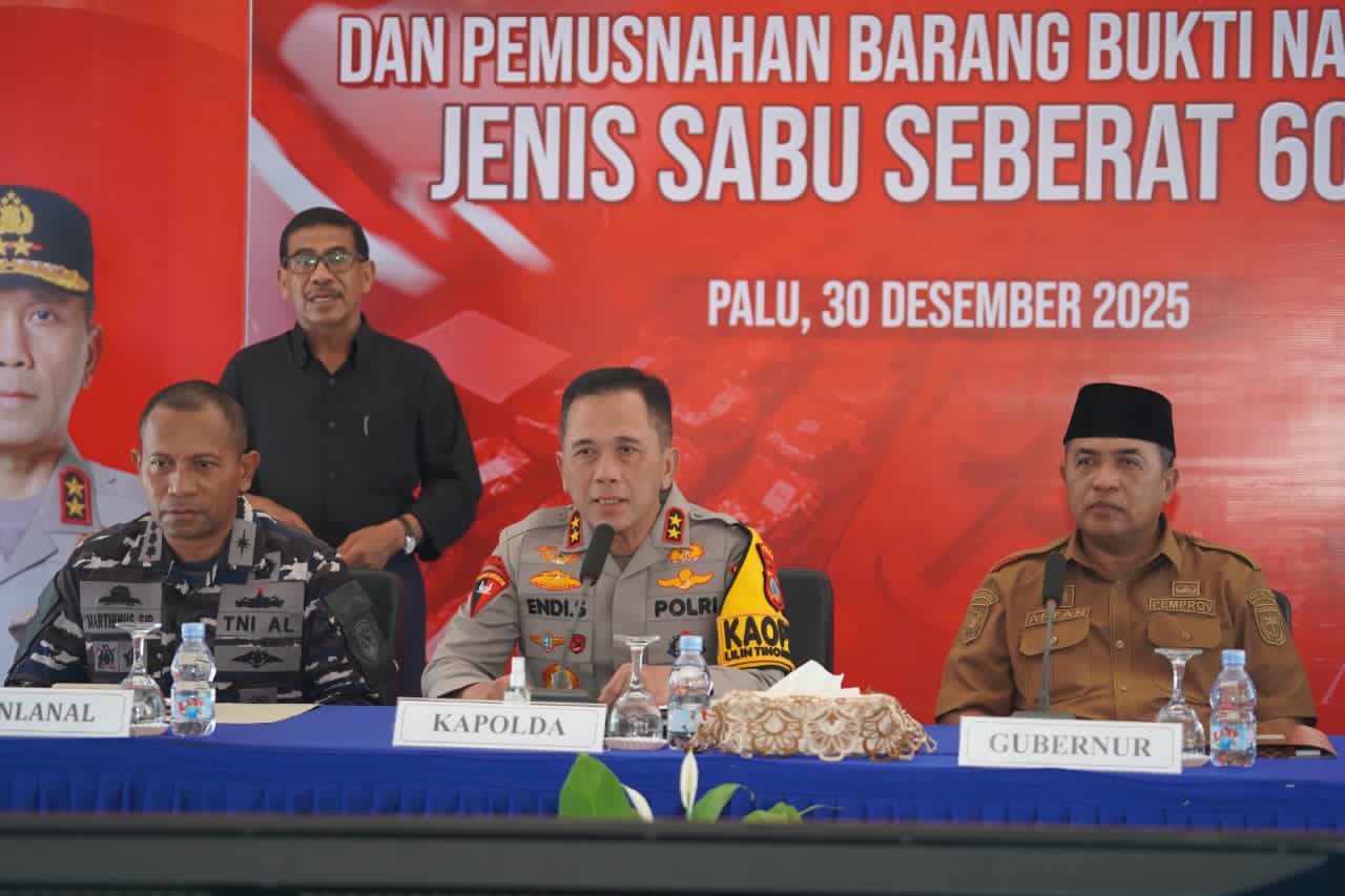 Musnahkan 60 Kg Sabu, Kapolda Sulteng Tegaskan Perang Tanpa Kompromi terhadap Narkotika