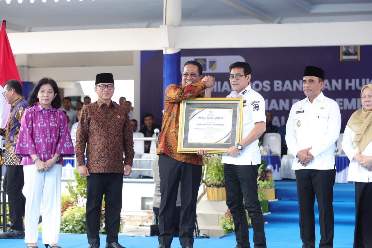 Pemda Parimo Raih Apresiasi Nasional, Perkuat Posbakum Desa dan Hukum Adat
