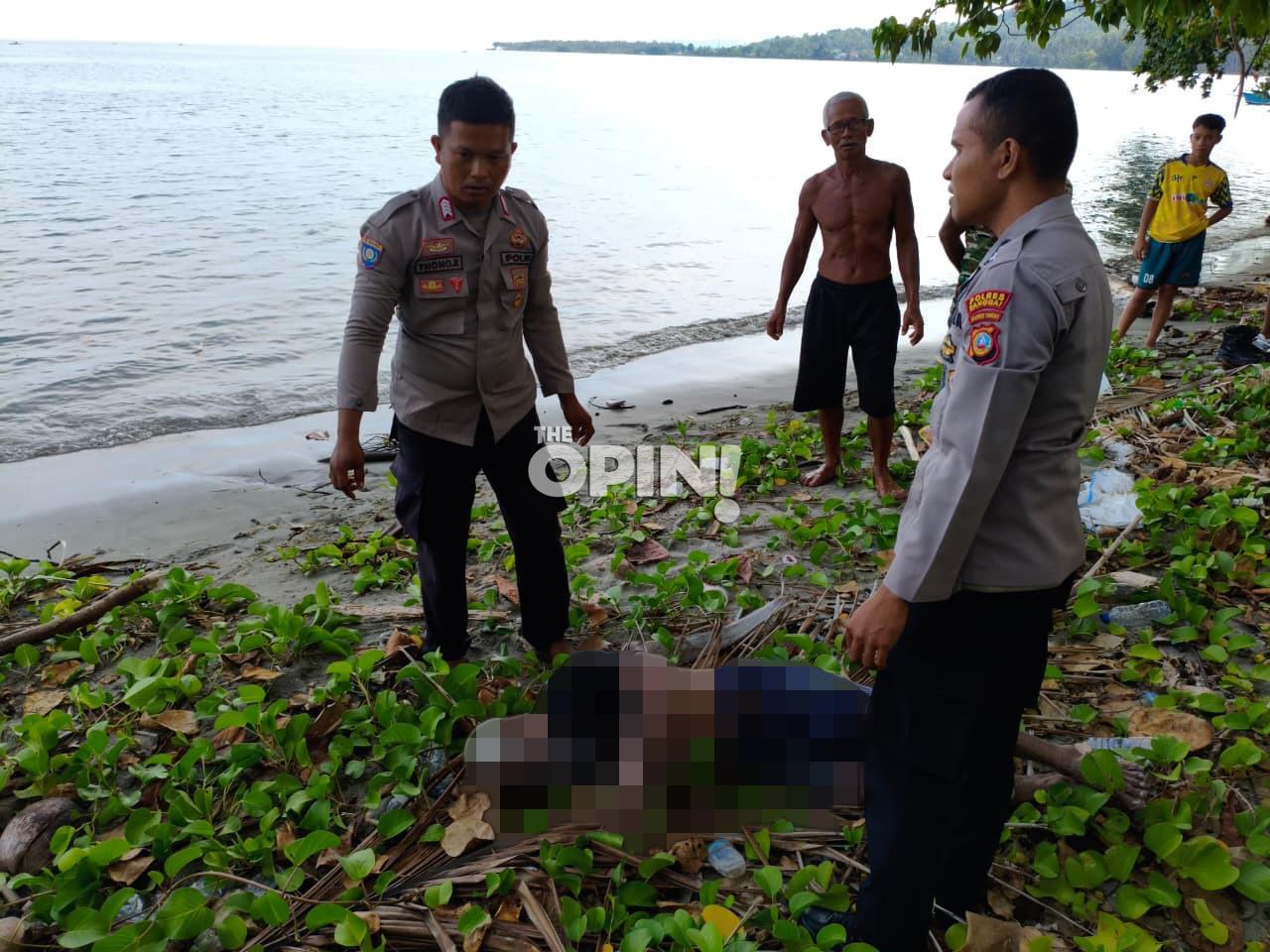 Warga Kintom Digegerkan Penemuan Mayat Pria 70 Tahun di Bibir Pantai