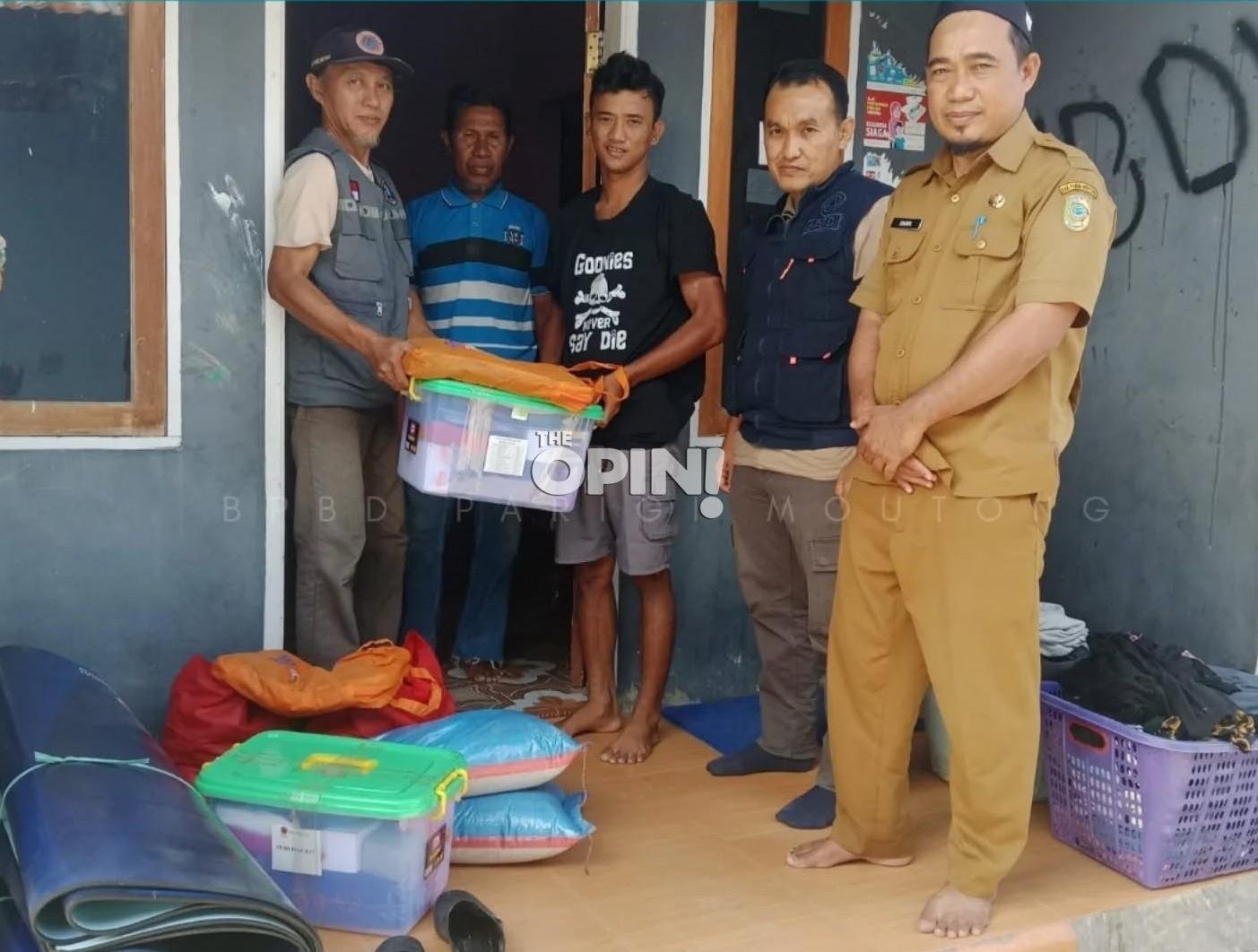 BPBD Parimo Salurkan Bantuan untuk Korban Kecelakaan Laut di Teluk Tomini