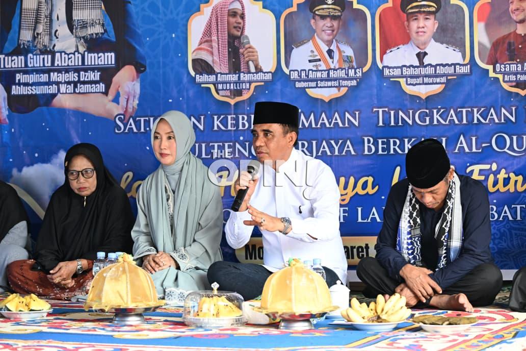 Halalbihalal di Morut, Gubernur Sulteng Ajak Warga Rutin Bersihkan Hati Lewat Al-Qur’an