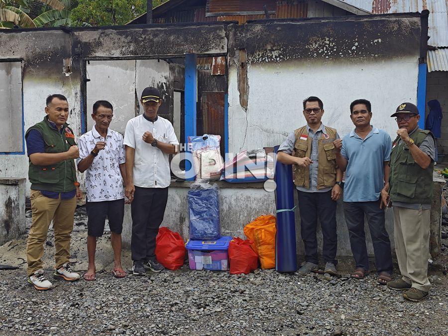 Rumah Warga Ludes Terbakar, BPBD Parimo Gerak Cepat Salurkan Logistik