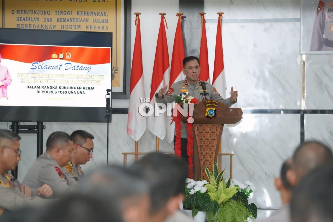 Tekankan Disiplin dan Keharmonisan, Kapolda Sulteng Kunjungi Polres Touna