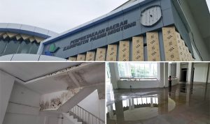 Baru Rampung, Gedung Perpustakaan Rp8,7 Miliar di Parimo Bocor dan Dipenuhi Jamur