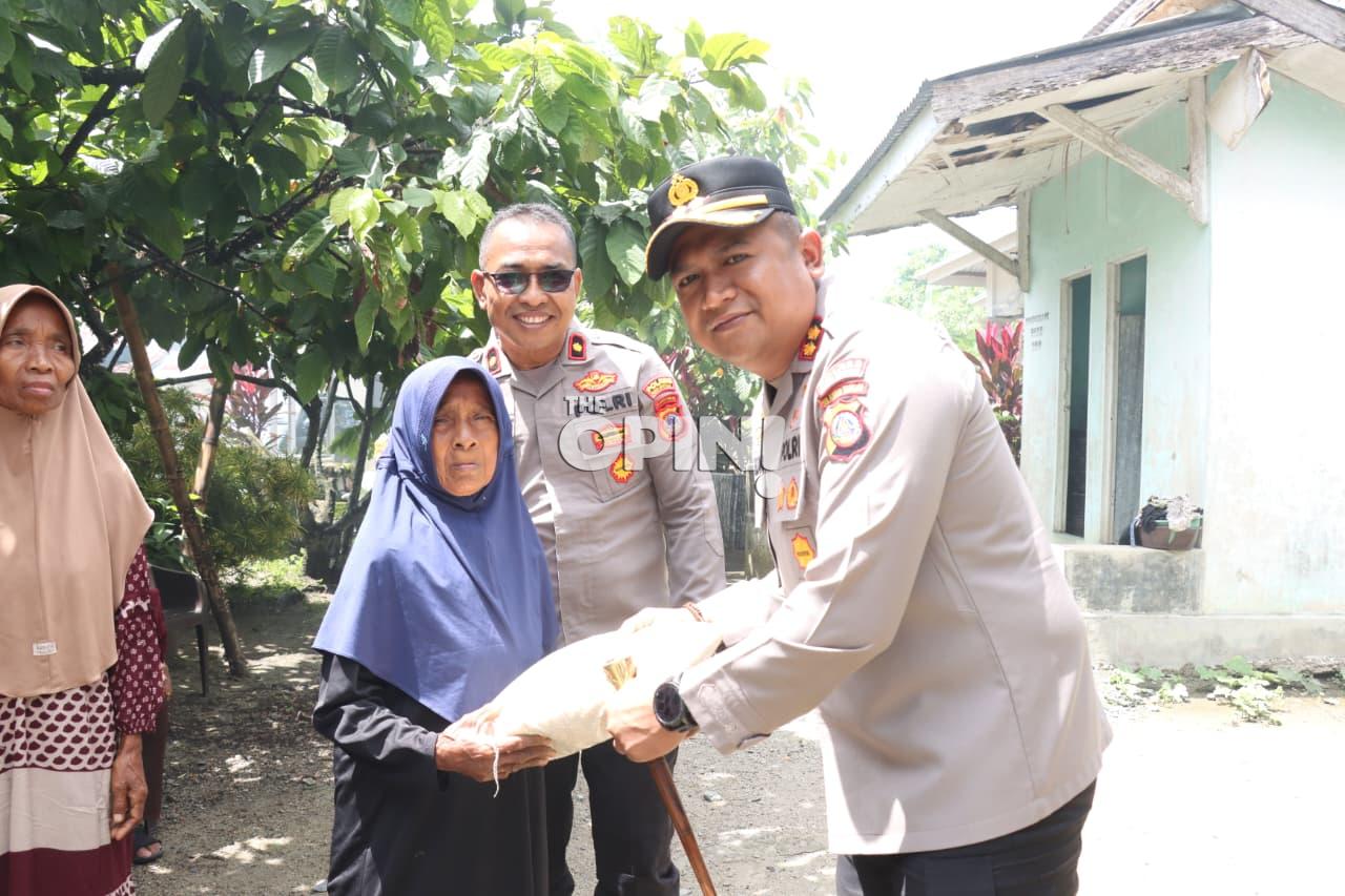 Polres Parimo Salurkan 900 Kg Beras untuk 180 Warga Sidole Timur