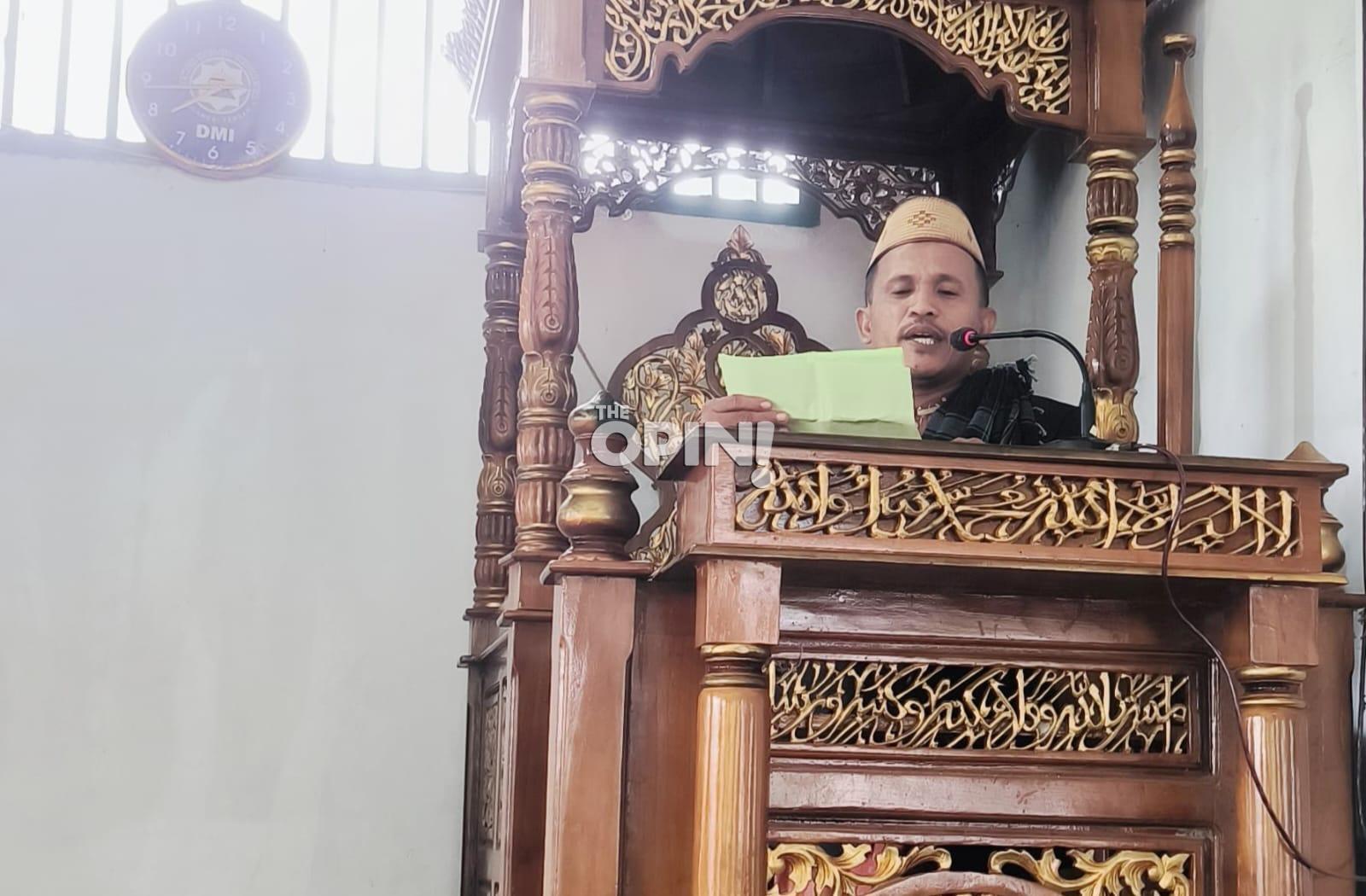 Jadi Khatib Iduladha, Ustadz Abdin Soroti Meredupnya Akhlak Generasi Muda