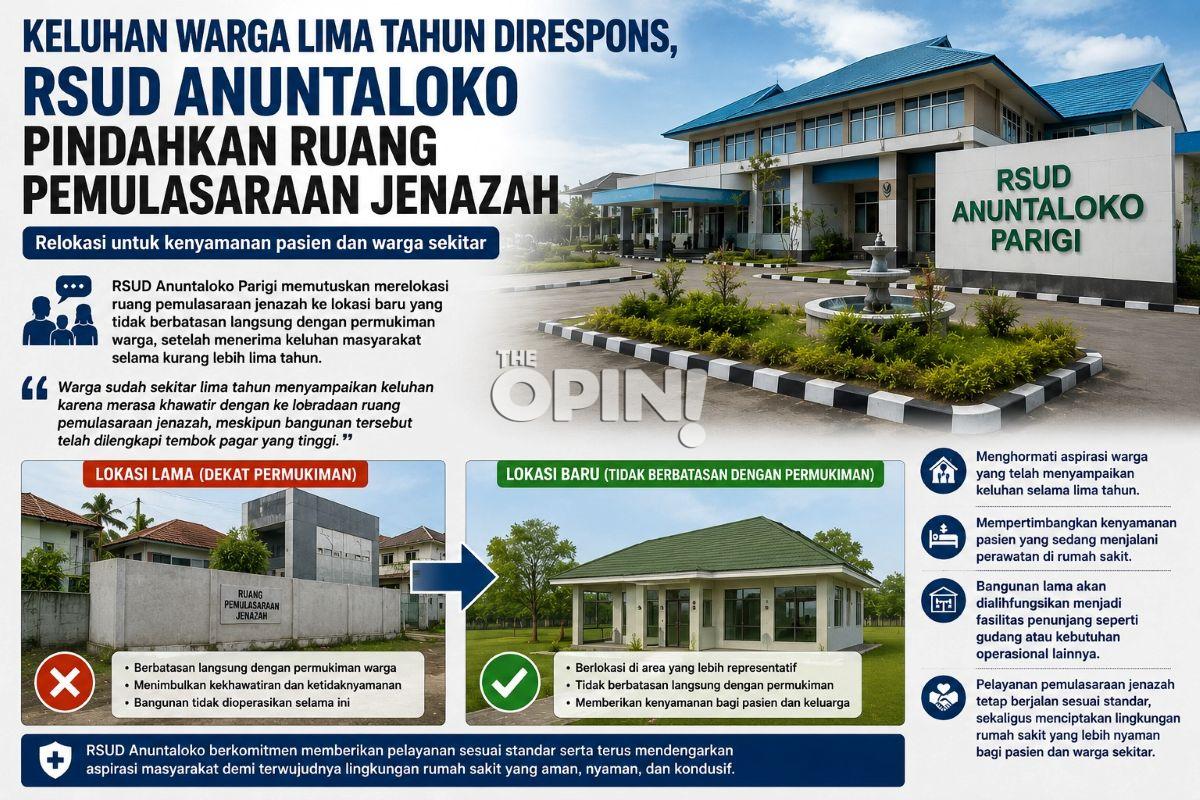 Keluhan Warga Direspons, RSUD Anuntaloko Parigi Pindahkan Ruang Pemulasaraan Jenazah