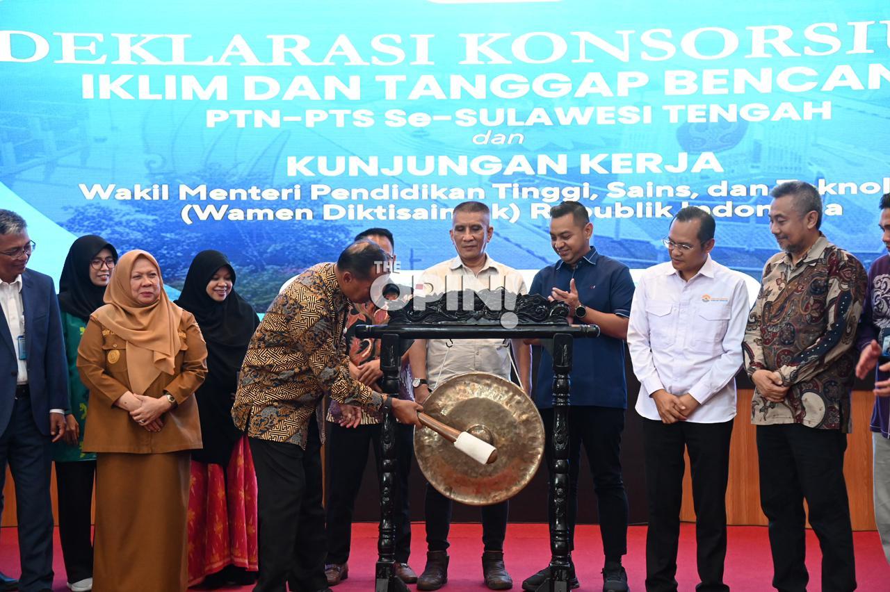 Wagub Sulteng Resmikan Konsorsium Iklim PTN–PTS, Perkuat Peran Kampus Hadapi Bencana