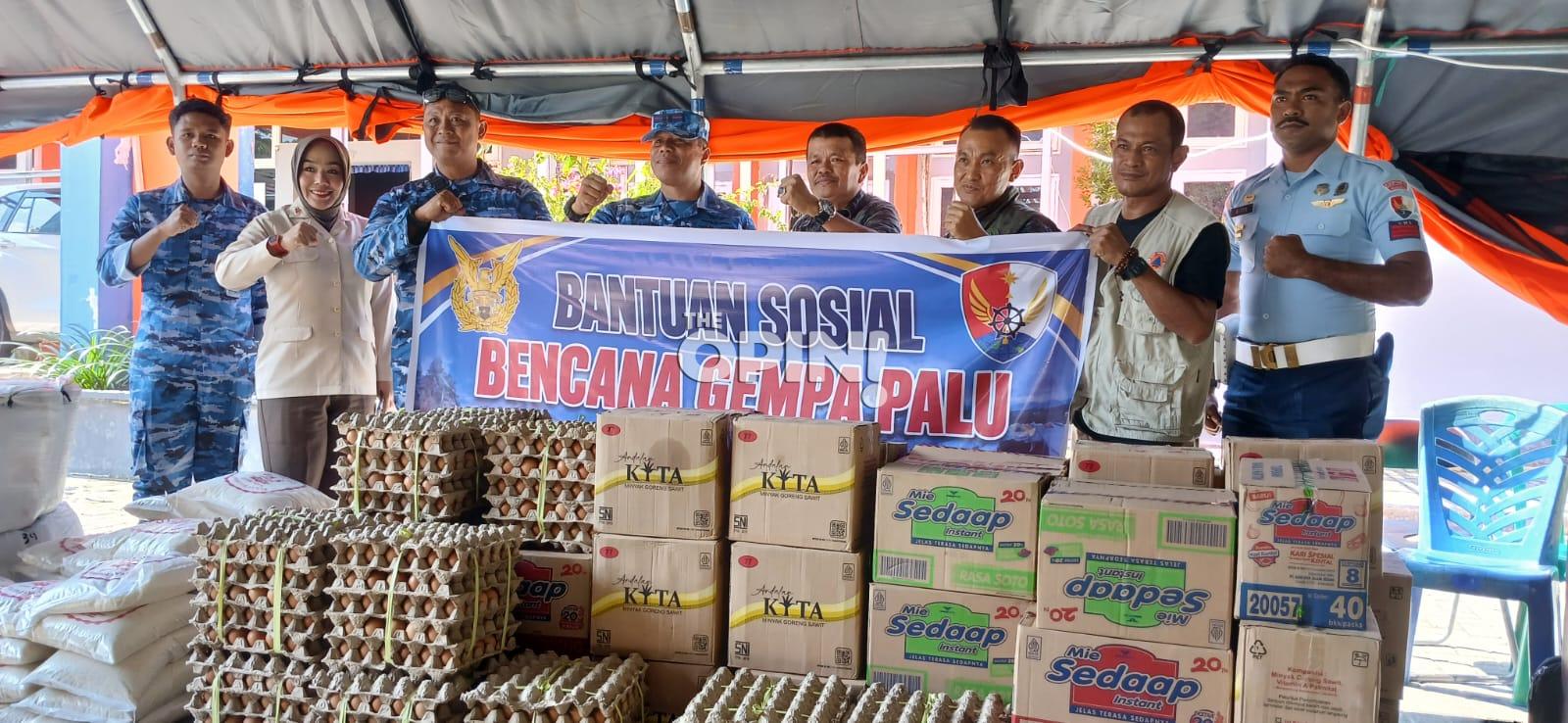 TNI AU Mutiara Palu Salurkan Bantuan untuk Korban Gempa di Parimo