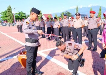 961 Personel Polda Sulteng Naik Pangkat, Kapolda Nasri Tekankan Tanggung Jawab dan Profesionalisme