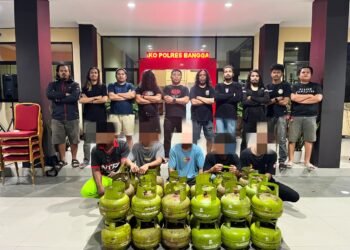 Polres Banggai Tangkap Lima Terduga Pencuri 189 Tabung LPG 3 Kg