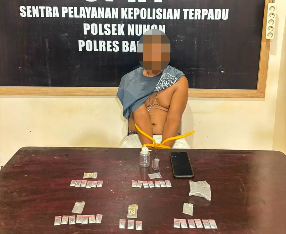 Polisi Amankan 29 Paket Diduga Sabu dari Seorang Pria di Desa Tomeang