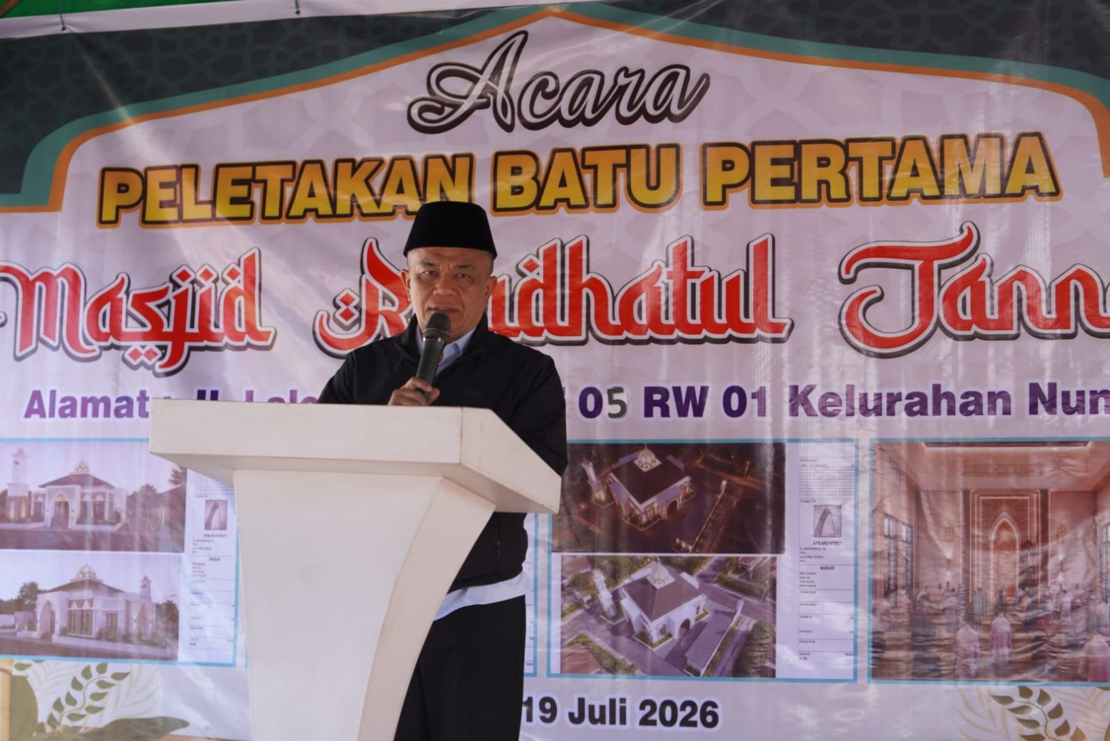 Wali Kota Palu Ajak Warga Perkuat Gotong Royong Bangun Masjid Raudhatul Jannah
