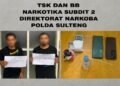 Ditresnarkoba Polda Sulteng Tangkap Dua Warga Parimo di Palu, Sabu dan Bong Diamankan