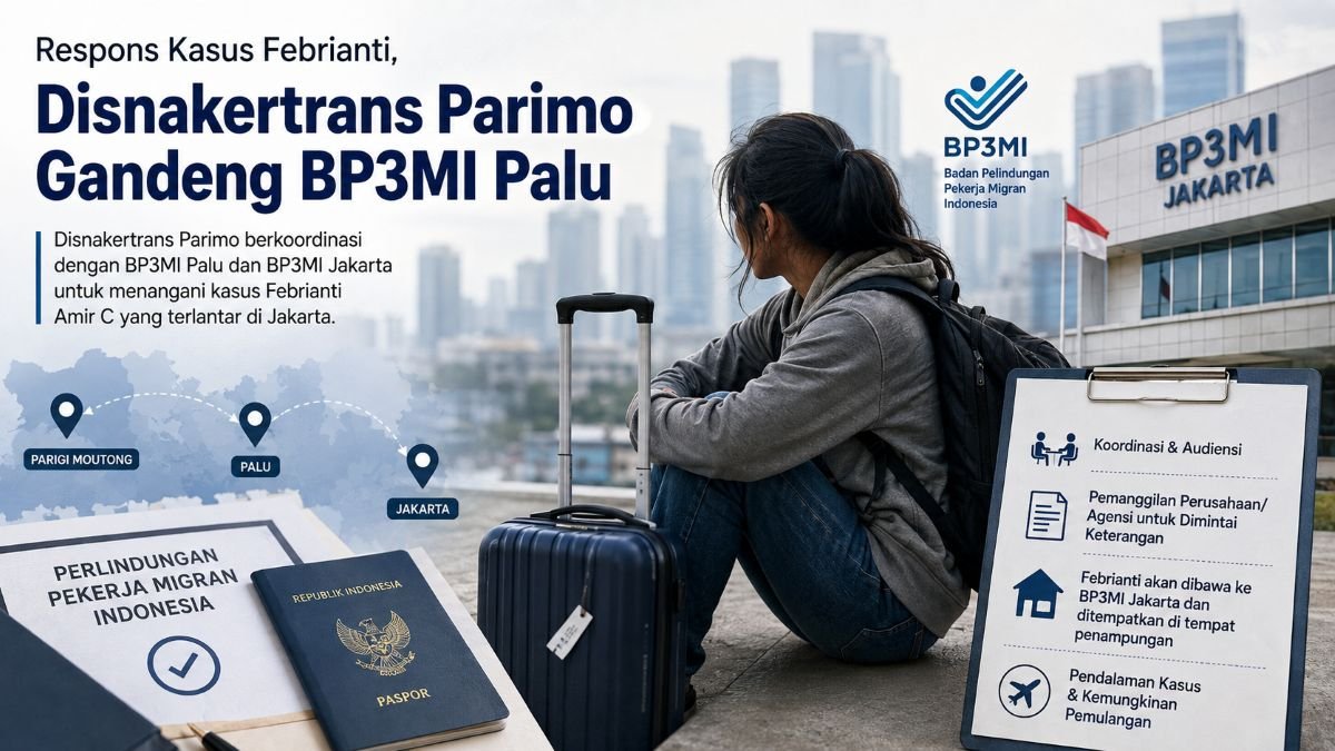 Respons Kasus Febrianti, Disnakertrans Parimo Gandeng BP3MI Palu