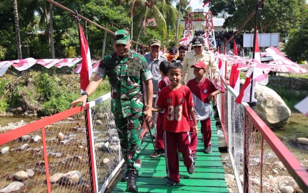 Pangdam XXIII/Palaka Wira: 53 Jembatan Dibangun di Sulteng, Program Terus Berlanjut