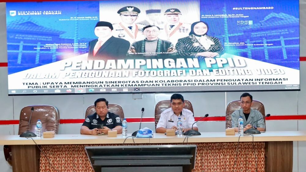 Perkuat Komunikasi Publik, Pemprov dan Polda Sulteng Asah Kemampuan Visual PPID