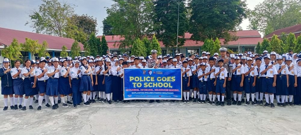 Police Goes to School, Polres Parimo Bentuk Budaya Tertib Berlalu Lintas Sejak Bangku Sekolah