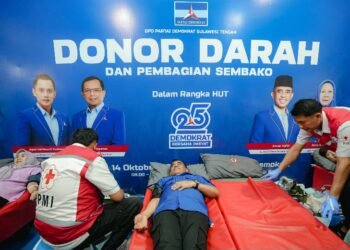 Anwar Hafid Ikut Donor Darah, Demokrat Sulteng Ajak Masyarakat Bantu Sesama