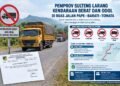 Truk ODOL Dilarang Melintas di Ruas Jalan Pape–Barati–Tomata