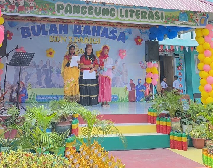 Peringatan Bulan Bahasa, SDN 3 Parigi Dorong Siswa Cintai Bahasa dan Kembangkan Kreativitas